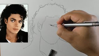 ASMR - Drawing Michael Jackson with Pencil