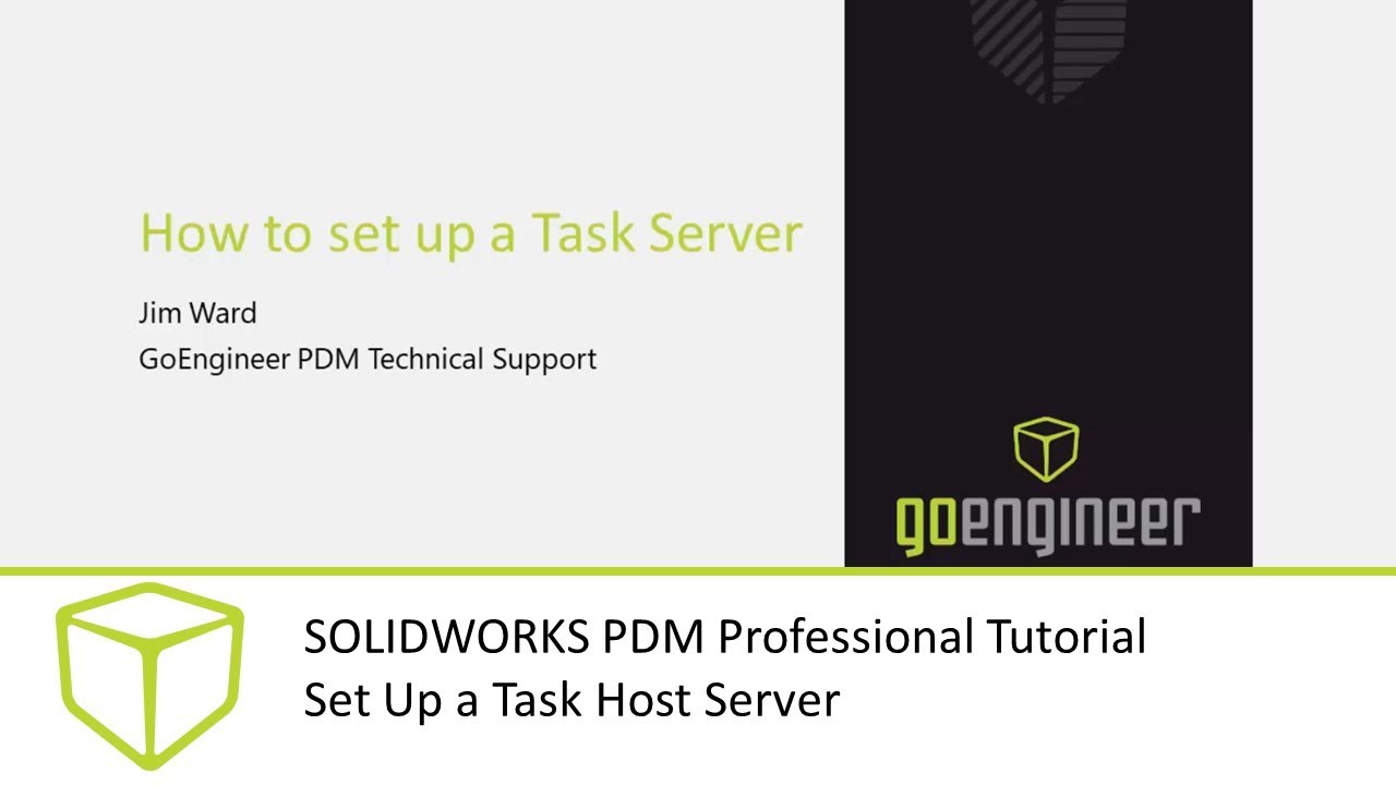 SOLIDWORKS PDM Professional Tutorial - Set Up A Task Host Server - YouTube