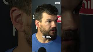 "We were one swing away" — Kyle Schwarber frustrated with the Phillies loss to the Blue Jays ##mlb