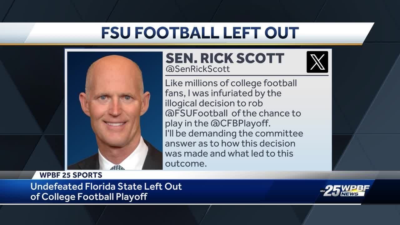 Florida Politicians Frustrated After Undefeated Florida State Snubbed ...