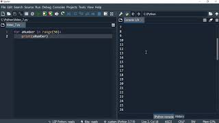 Python 7: For loops to print the numbers from 1 to 50