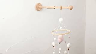 Wooden Baby Mobile Hanger - Wall Mounted