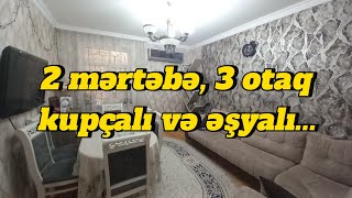 Masazır mərkəzi yola yaxın 2 mərtəbə 3 otaq,kupçalı,tam əşyalı ev təcili satılır. Tel:051-506-21-01