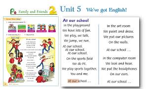 Song in Family and friends Level 2 Unit 5 _ At our school | Let's sing karaoke!