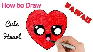 How to Draw a Heart Cute and Easy step by step