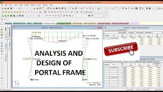 Day 6. analysis and design of portal frame by staad pro v8i software