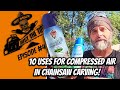 CHAINSAW CARVING FOR BEGINNERS / JUST THE TIP : Episode 4 /  COMPRESSED AIR IN CHAINSAW CARVING???