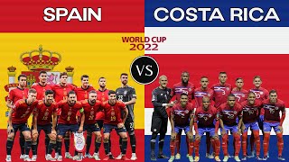 Spain vs Costa Rica Football National Teams World Cup 2022