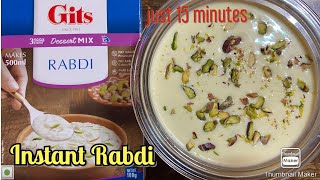 Instant Rabdi | Gits Rabdi Mix | Quick \u0026 Easy Rabdi | Malai Rabdi | How to make Gits Rabdi |