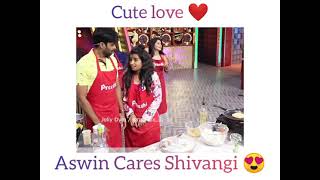 shivangi crying 🥺Aswin cute caring 🙈||Aswin❤Shivangi..Pugazh||Cook with comali 2