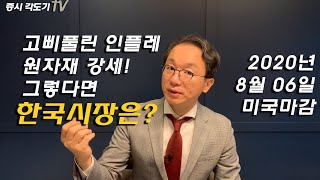 8월 6일 미국마감. 인플레 고삐 풀자 원자재 상승 탄력!!