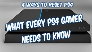 4 WAYS HOW TO RESET PS4 - factory restore, controller reset, service menu, initialize PS4