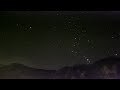 timelapse of the rising of orion nebula m42 over mount falkenstein