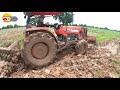 l5018 tractor 4 plowing together sticky mud attached to wheels ត្រាកទ័រ4ភ្ជួរស្រែ ploueytractor