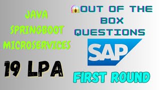 ๐ 2โ7 Years Interview Experience | Java | Spring Boot | Microservices | Java 8 | SAP