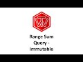 Range Sum Query | LeetCode 303 | Coding Interview Tutorial