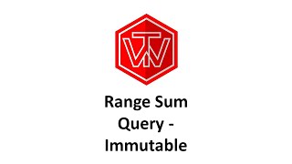 Range Sum Query | LeetCode 303 | Coding Interview Tutorial