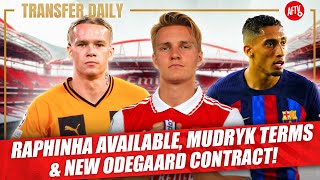 Raphinha Available, Mudryk Terms & New Odegaard Contract! | AFTV Transfer Daily