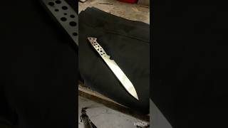 Making a single-edged knife from a 10mm thick leaf spring (Mirror finish)厚さ10mmの板バネから片刃ナイフを作る（鏡面仕上げ）