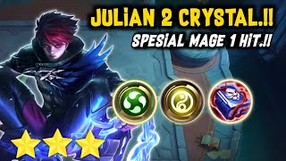 JULIAN ELEMENTALIST CADIA.!! SPECIAL MAGE 1 HIT.!! MAGIC CHESS MOBILE LEGENDS