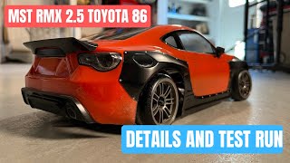 MST RMX 2.5 Toyota 86 - test run and compared to Redcat RDS and Reve-D RMX