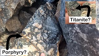 Finding Titanites in a Random Rock Pile in Ottawa!! And Porphyry? Ontario Rockhounding