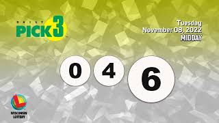 Wisconsin Lottery Midday Draw 11/08/2022