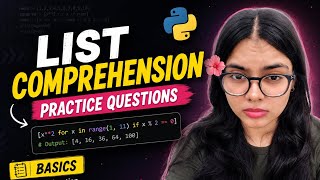 Python List Comprehension Practice Questions 🔥 | Beginner to Basic Level 🐍