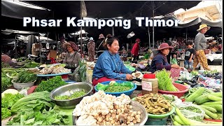 Cambodian in the Morning Plenty Rural Vegetable ,Fish,@ Phsar Kampong Thmor, Kampong Thom