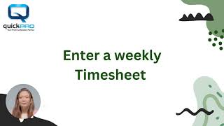 How to Enter a weekly Timesheet in QuickBooks Online