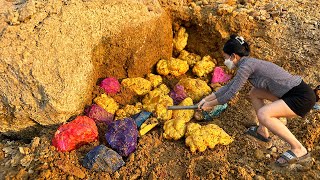 Top Girl Geologist Reveals Best River : Amazing Looking for Treasure GOLD Under Stone By Smart Dog