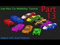 Beginner Blender Low Poly Car Modeling Tutorial -  Part 13 - Adjust UVs and Texture