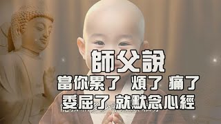 師父說：當你累了、煩了、痛了、委屈了，就默念心經