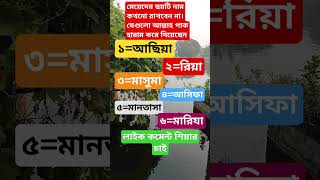 মেয়েদের যে ছয়টি নাম রাখা হারাম #shortsfeed #video #islamic #shortvideo #shorts #funny