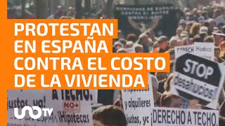 ¡No alcanza! Miles de personas protestan en España contra el alto costo de la vivienda