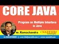 Core Java Tutorials | Program on Multiple Interface in Java | Mr.Ramchander