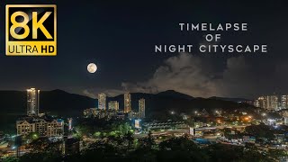 Timelapse Of Night Cityscape | Thane Ghodbunder Road | moonlight | 4K