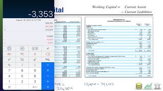 Financial Statement Analysis (Working Capital)