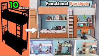 The sims 4 Tutorial Functional Bedroom Ideas || Kids Bedroom with BUNKBEDS 👌