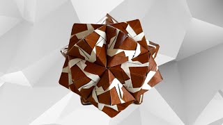 30-Unit Sonobe Unit Variation Modular Origami #modularorigami