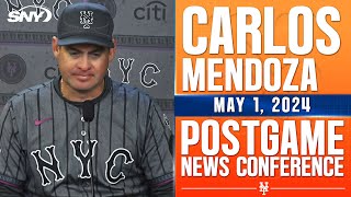 Carlos Mendoza discusses the controversial final play of Mets loss | SNY