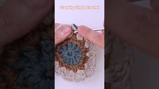 Standing Single Crochet. The Eclipse Square Tutorial #tutorial #crochet #standingsinglecrochet