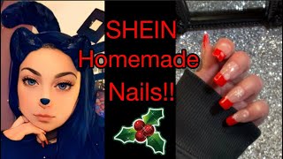 Handmade SHEIN Nails (Video Review) Holiday Nail Ideas