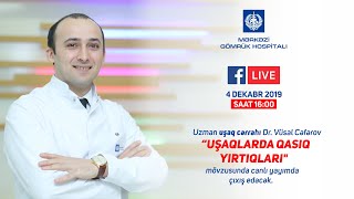 Dr. Vüsal Cəfərovun “UŞAQLARDA QASIQ YIRTIQLARI” mövzusunda canlı yayımı