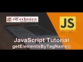 20. JavaScript Tutorial | getElementsByTagName() Method with example
