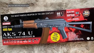 Unboxing Airsoft AK 74 U charging BB gun #kalashnikov