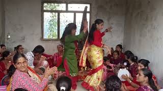 local dance in village area (Thorga Gulmi).Teeg festival .