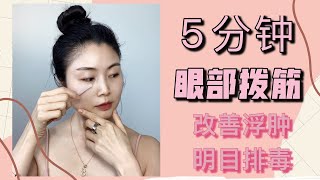 5 Min Eye Massage | 5分钟眼部拔筋按摩｜明目排毒｜改善浮肿