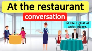 At the Restaurant English Conversation 🍽  | English Speaking Practice