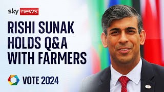 Prime Minister Rishi Sunak holds Q&A with farmers in north Devon